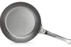 Poêle ronde De Buyer Mineral B Pro 24cm en acier et poignée en fonte d'inox