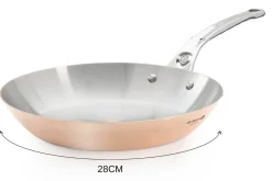 Poêle ronde en cuivre inox De Buyer Prima Matera poignée en fonte d'inox compatible induction