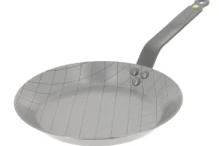 Poêle à steak De Buyer Mineral B Element striée bord évasé en fer