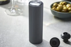 Pompe à vide automatique Peugeot Line Preserve Electric en aluminium 14cm + 2 bouchons