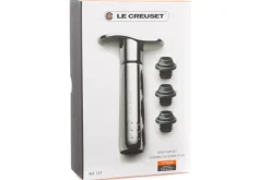 Pompe à vin Le Creuset WA-137 Nickel Noir + 3 bouchons