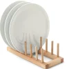 Porte-assiettes Continenta en bois d'hévéa 6 emplacements