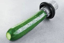 Porte-légumes pour taille-légumes en spirales Gefu Spirelli en acier inox et polymère