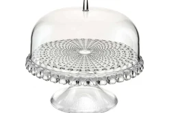 Présentoir à gâteau transparent avec cloche Guzzini Tiffany en acrylique Ø30cm