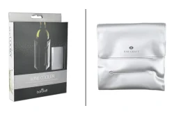 Rafraîchisseur à vin BarCraft en PVC coloris argent avec fermeture velcro ajustable