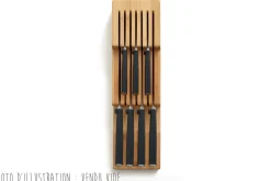 Range-couteaux à 2 niveaux Joseph Joseph DrawerStore Bamboo pour tiroir