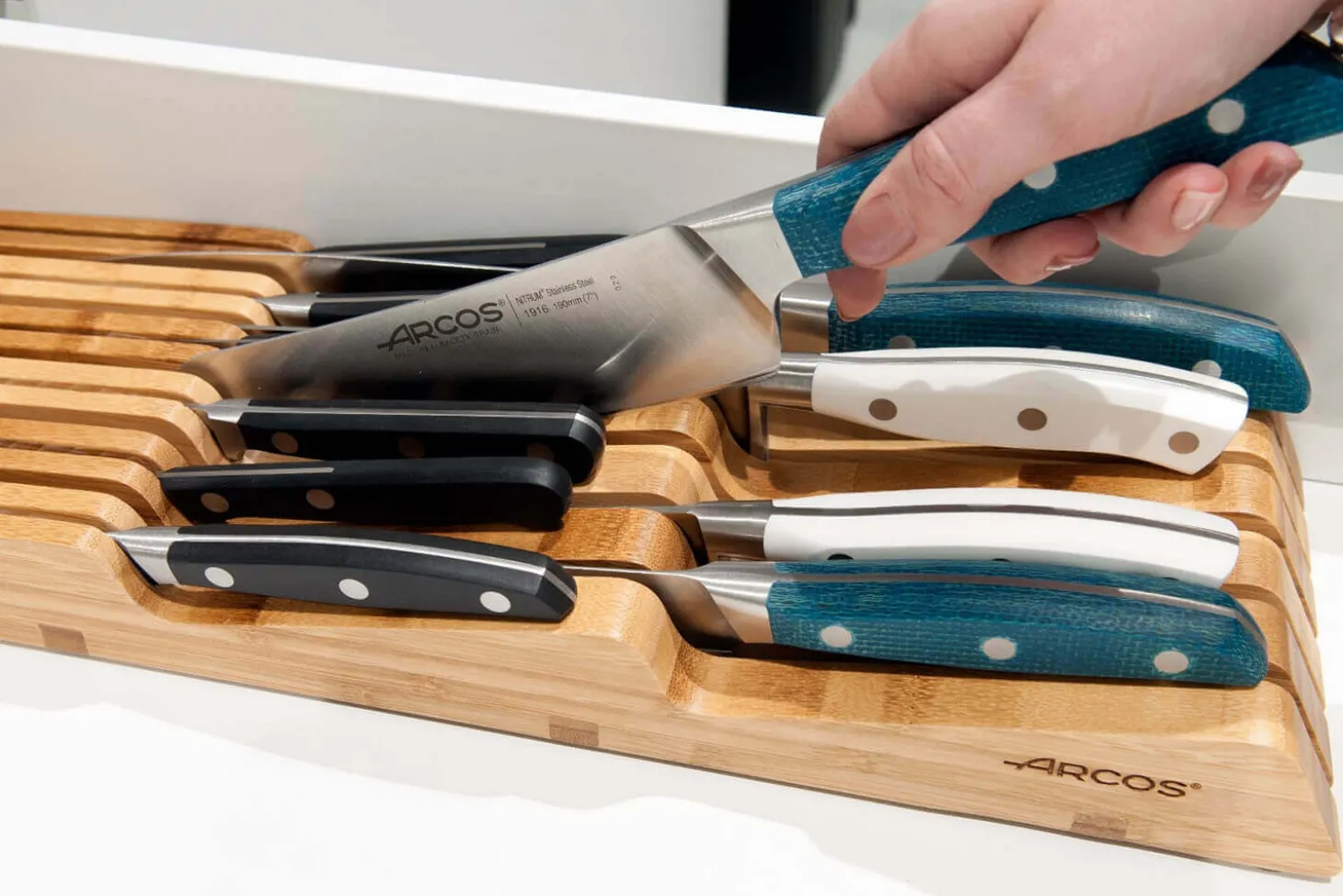 Range couteaux pour tiroir Arcos en bambou