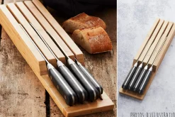 Range couteaux pour tiroir Point Virgule en bambou - 4 places