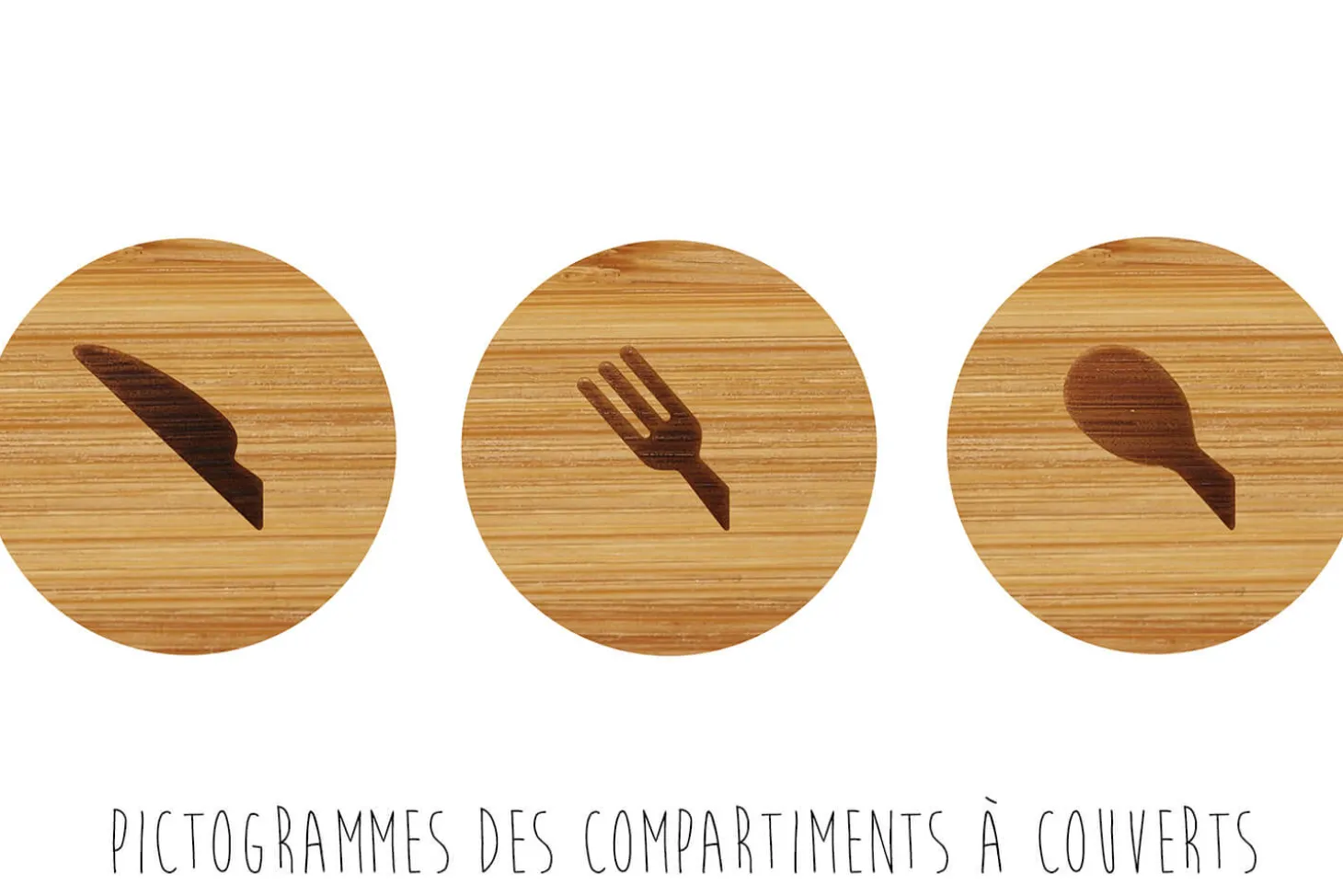 Range-couverts Joseph Joseph DrawerStore Bamboo compact
