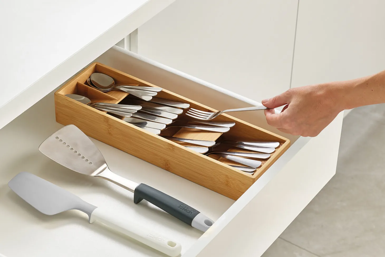 Range-couverts Joseph Joseph DrawerStore Bamboo compact