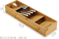 Range-couverts Joseph Joseph DrawerStore Bamboo compact