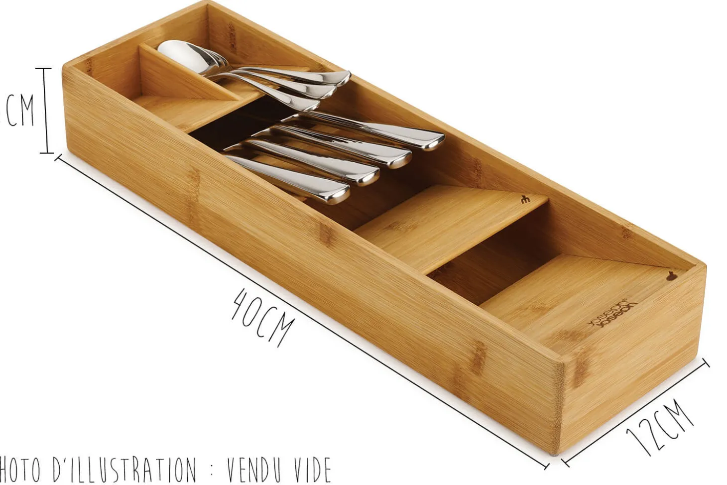 Range-couverts Joseph Joseph DrawerStore Bamboo compact