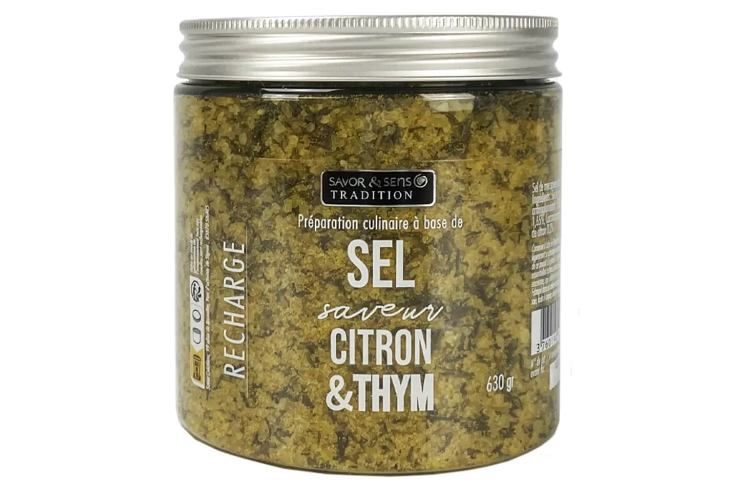 Recharge sel aromatisé saveur citron et thym Savor&Sens - 630g