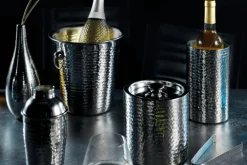 Refroidisseur de vin Barcraft en acier inoxydable martelé à double paroi