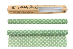Rouleau d'emballage alimentaire à la cire d'abeille Pebbly réutilisable 1m