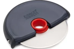 Roulette à pizza Joseph Joseph Disc gris et rouge