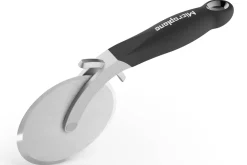 Roulette à pizza Microplane à double tranchant avec couvercle pique-pâte amovible
