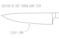Réparation / restauration d'une lame de couteau de cuisine