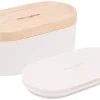 Râpe Microplane 3-en-1 blanche avec boîte de conservation et double couvercle