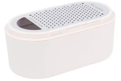 Râpe Microplane 3-en-1 blanche avec boîte de conservation et double couvercle