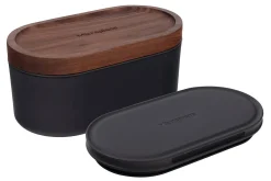 Râpe Microplane 3-en-1 noire avec boîte de conservation et double couvercle