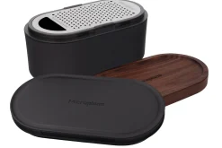Râpe Microplane 3-en-1 noire avec boîte de conservation et double couvercle