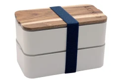 Sac isotherme Akinod 11:58 bleu jeans + Bento blanc 1,4L