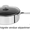 Sauteuse antiadhérente Cristel Casteline amovible Exceliss en inox 5 plis
