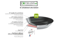 Sauteuse antiadhérente Cristel Mutine Amovible Exceliss en inox