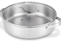 Sauteuse Beka Cicla en inox 28cm avec couvercle en verre