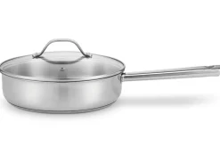 Sauteuse Beka Cicla en inox 24cm avec couvercle en verre