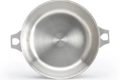 Sauteuse bombée De Buyer Milady Twisty 24cm en acier inoxydable