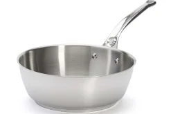 Sauteuse bombée De Buyer Milady 24cm en acier inoxydable