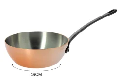 Sauteuse bombée en cuivre De Buyer Inocuivre poignée en fonte d'acier
