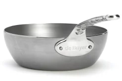 Sauteuse paysanne De Buyer Mineral B Pro 24cm en acier et poignée en fonte d'inox
