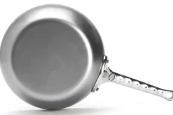 Sauteuse paysanne De Buyer Mineral B Pro 24cm en acier et poignée en fonte d'inox
