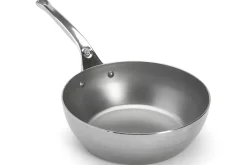 Sauteuse paysanne De Buyer Mineral B Pro 24cm en acier et poignée en fonte d'inox