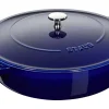 Sauteuse Staub Chistera en fonte émaillée bleu intense