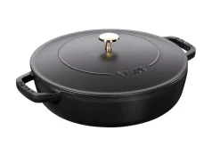 Sauteuse Staub Chistera en fonte émaillée noir mat