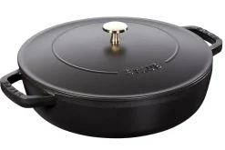 Sauteuse Staub Chistera en fonte émaillée noir mat