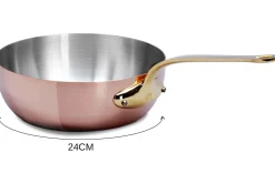 Sauteuse évasée bombée en cuivre Mauviel M'Héritage 200B tous feux sauf induction