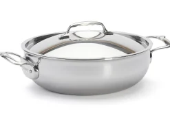 Sautoir bombé De Buyer Affinity 28cm en acier inoxydable 5 ply avec couvercle