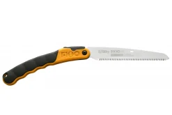 Scie pliante d'élagage Silky F180 141-18 lame droite manche caoutchouc bicolore noir/orange 14cm