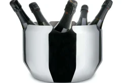 Seau à champagne Alessi Noè en acier inoxydable 18/10 design par Giulio Iacchetti
