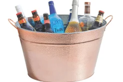 Seau à champagne et refroidisseur de vin Barcraft en acier galvanisé finition cuivrée