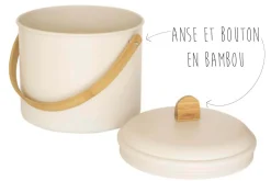 Seau à compost d'intérieur Pebbly en acier