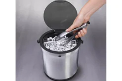 Seau à glace Oxo en acier inoxydable avec pince de service