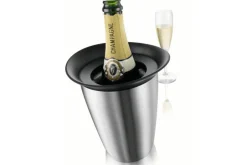 Seau refroidisseur à Champagne Vacu Vin en acier brossé