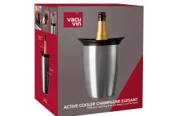 Seau refroidisseur à Champagne Vacu Vin en acier brossé