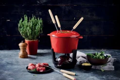 Service à fondue Beka Arome en fonte émaillée pour 6 personnes - Coloris rouge